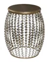 Peyton Lane Silver Iron And Pine Glam Accent Table In Silver