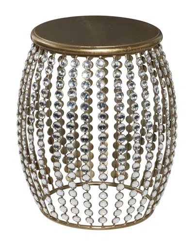 Peyton Lane Silver Iron And Pine Glam Accent Table