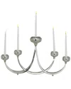 Peyton Lane Silver Stainless Steel Candelabra In Silver