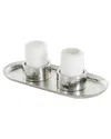 Peyton Lane Silver Stainless Steel Metal Hammered Decorative