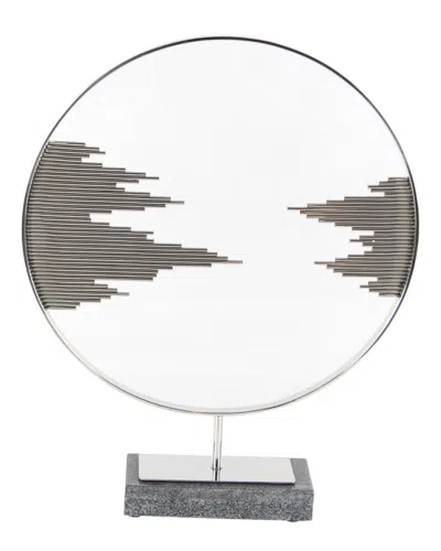 Peyton Lane Stainless Steel Marble Decor