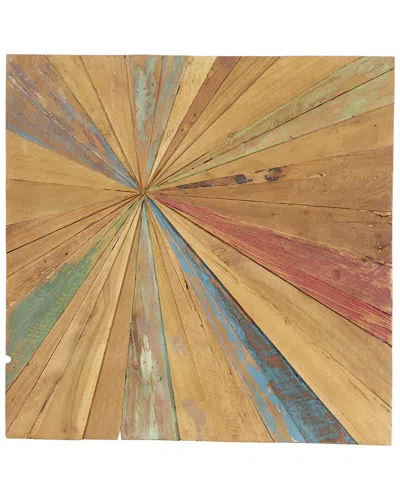 Peyton Lane Starburst Teak Radial Wall Decor In Brown