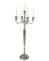 Peyton Lane Tall Floor 5-candle Decorative Candelabra In Metallic
