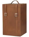 Peyton Lane Tan Leather Modern Wine Holder