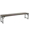 Peyton Lane Teak Long Bench With Metal Legs