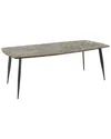 Peyton Lane Teak Modern Live Edge Dining Table With Metal Legs
