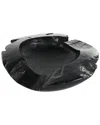 Peyton Lane Teak Wood Handmade Live Edge Decorative Bowl In Black