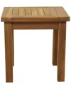 Peyton Lane Teak Wood Slatted Outdoor Accent Table