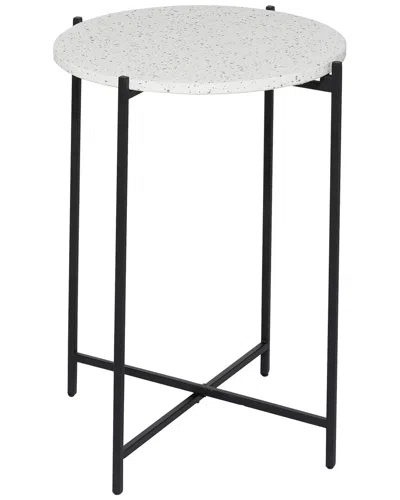 PEYTON LANE PEYTON LANE TERRAZZO ACCENT TABLE WITH MARBLE TOP