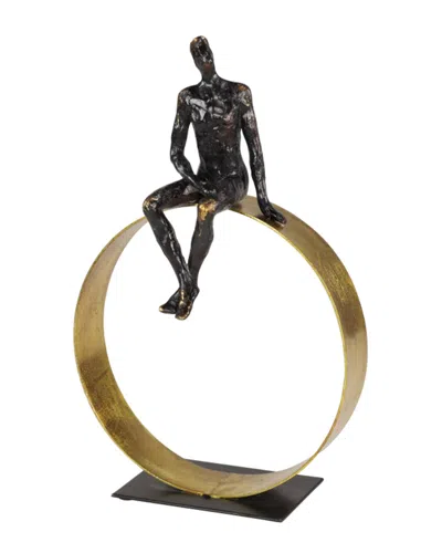 Peyton Lane Textured Resin Hn Man Figurine In Gold