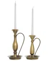 Peyton Lane Set Of 2 The Novogratz Antique Style Candle Holders