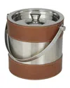 Peyton Lane Tan Leather Ice Bucket In Tan