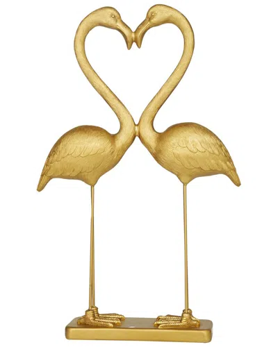 Peyton Lane Flamingo Gold Resin Sculpture