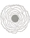 Peyton Lane Floral White Wood Carved Wall Mirror With Cutout Design In White