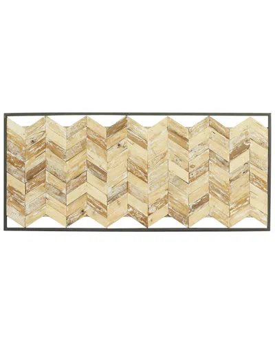 Peyton Lane Brown Teak Wood Wall Decor