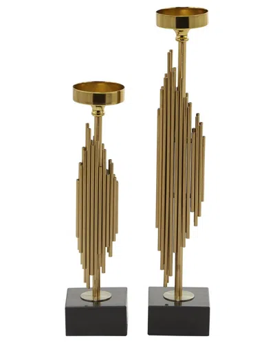 Peyton Lane The Novogratz Gold Stainless Steel Metal Abstract