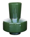 Peyton Lane Green Glass Vase In Green