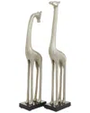 Peyton Lane Set Of 2 Silver Sculptures In Silver