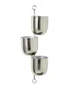 Peyton Lane Silver Metal Layered Wall Planter In Silver