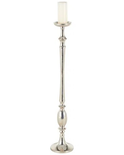 Peyton Lane Traditional Aluminum Metal Candle Holder In Silver