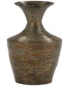 Peyton Lane Traditional Bamboo Wood Vase In Brown