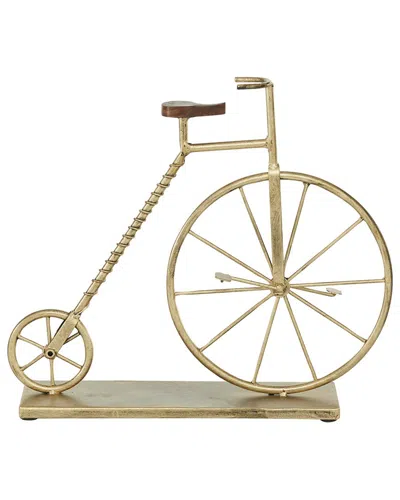 Peyton Lane Traditional Bicycle Sculpture In Gold