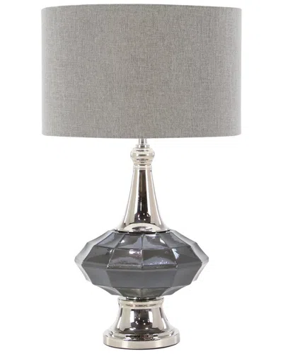 Peyton Lane Traditional Glass Grey Table Lamp In Gray