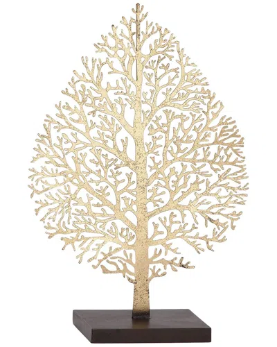 Peyton Lane Traditional Leaf Gold Metal Sculpture