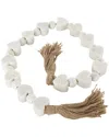 Peyton Lane Traditional Marble Garland With Tassel In White