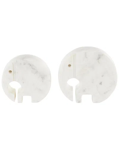 Peyton Lane Traditional Marble Sculpture Set In White