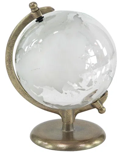 Peyton Lane Traditional Metal Globe In Metallic