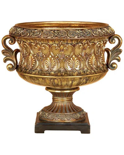 Peyton Lane Traditional Polystone Decorative Bowl In Gold