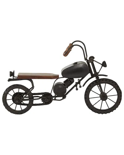 Peyton Lane Traditional Sculpture Motorcycle In Black