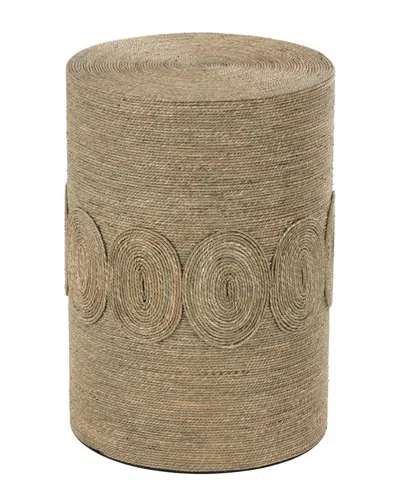 Peyton Lane Traditional Seagrass Accent Table In Neutral