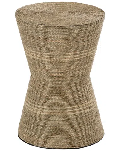 Peyton Lane Traditional Seagrass Accent Table In Brown