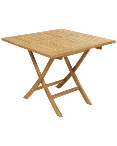 Peyton Lane Traditional Square Teak Wood Outdoor Dining Table In Brown