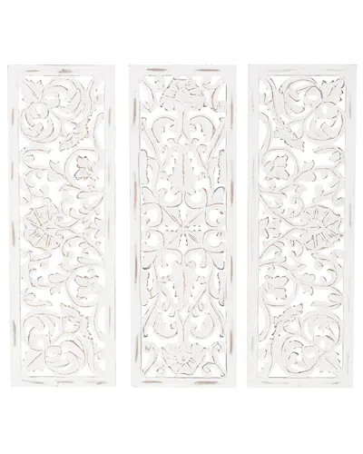 Peyton Lane Traditional Wooden Wall Decor Set In White | ModeSens