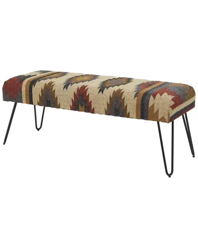 Peyton Lane Tribal Bench In Multicolor