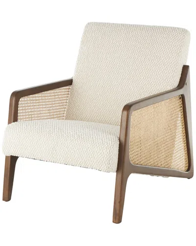 Peyton Lane Upholstered Mid Century Boucle Accent Chair In Neutral