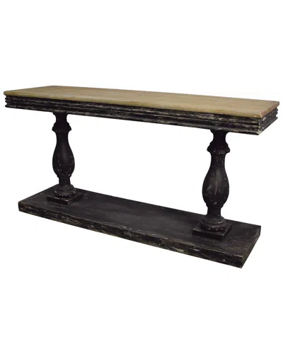 Peyton Lane Vintage Black Wood Console Table