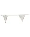 Peyton Lane Vintage Rectangle Wood Wall Shelf In White