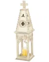 Peyton Lane Vintage Solid Wood Lantern In White