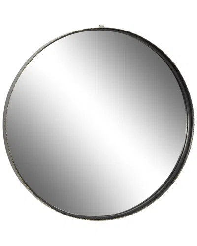Peyton Lane Wall Mirror With Textured Trim In Silver