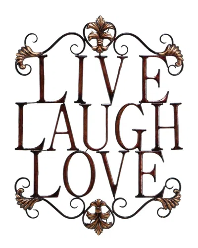 Peyton Lane Wall Sign Decor In Brown