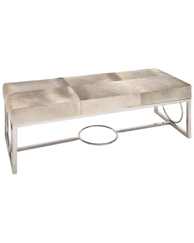 Peyton Lane Western Traditional Hide Bench In Neutral