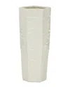 Peyton Lane White Ceramic Contemporary Vase In White