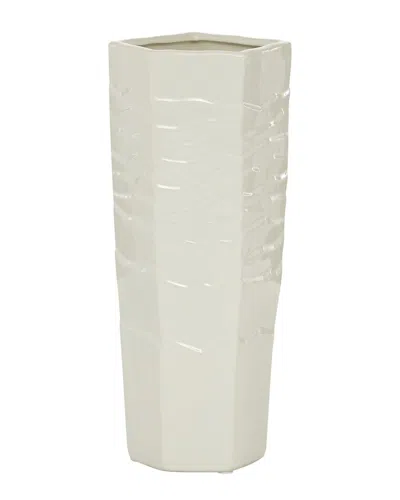 PEYTON LANE PEYTON LANE WHITE CERAMIC CONTEMPORARY VASE