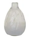 Peyton Lane White Glass Contemporary Vase In White