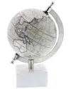Peyton Lane White Marble Globe With Marble Base In White