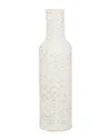 Peyton Lane White Metal Boho Style Vase In White